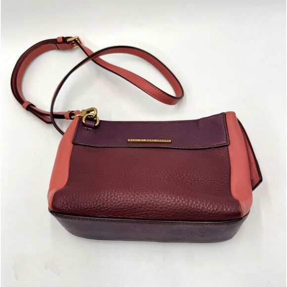 Auth Marc Jacobs Color block Maroon Deep Peach Small Shoulder Bag - Picture 6 of 12
